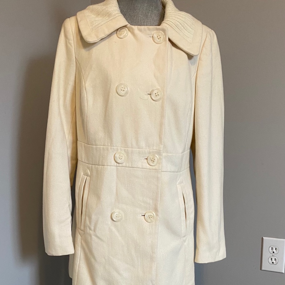 Cream wool coat